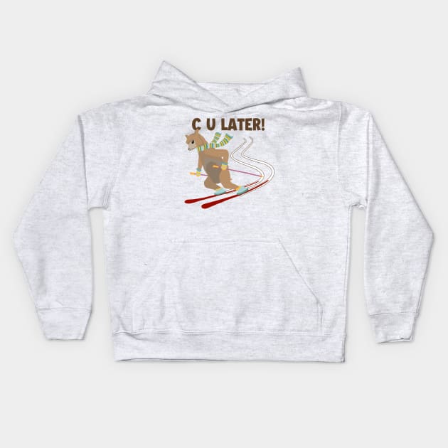 C U Later Vicuna Guanaco Llama Breeder Alpaca Kids Hoodie by GraphicsLab